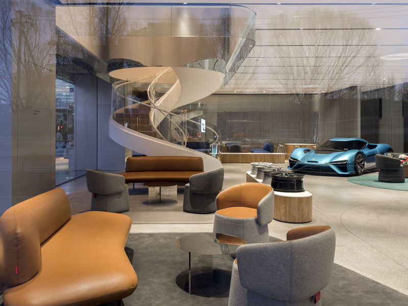 电动汽车旗舰店展厅室内展示效果-第2201期