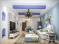 地中海风格家居装修装饰室内设计效果-A303