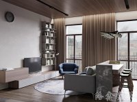 现代清新家居装修装饰室内设计效果-E307-2